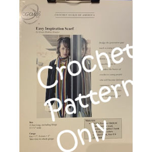 New CGOA Crochet Guild of America 011 Easy Inspiration Scarf Crochet Pattern